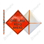 Roll Up Sign & Stand - One Lane Road Ahead Roll Up Traffic Sign